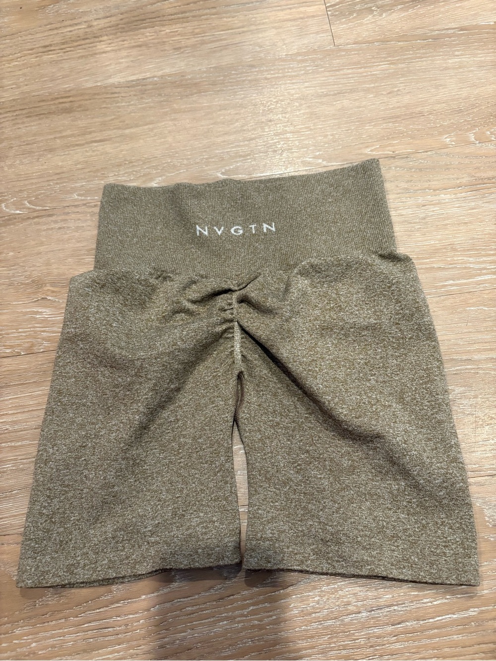NVGTN Olive Seamless High-Waist Athletic Shorts